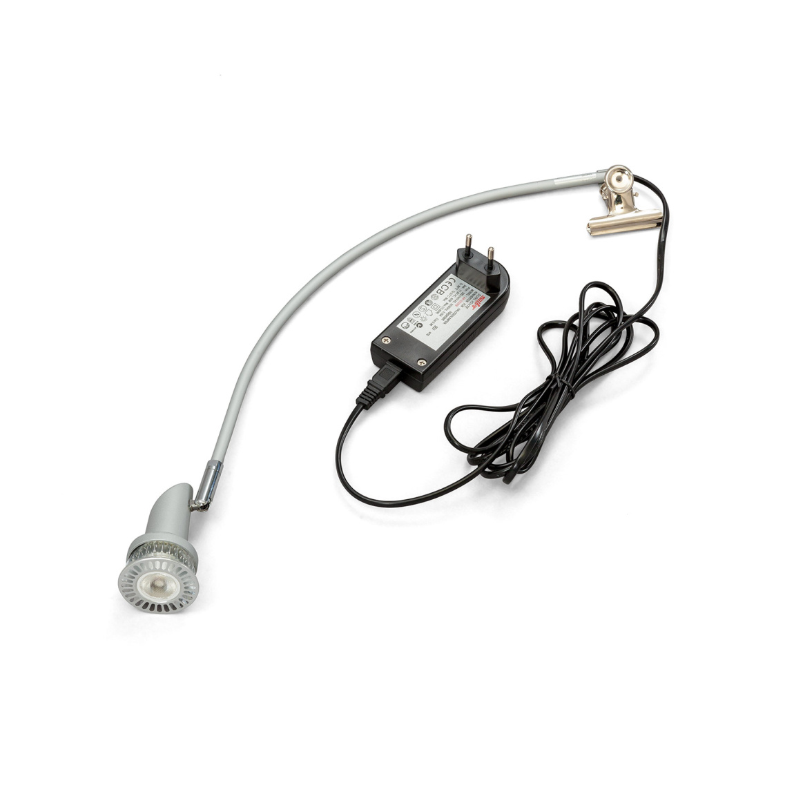 Spot LED 5 W, incl. transformateur 12 V et câble d'alim. électrique