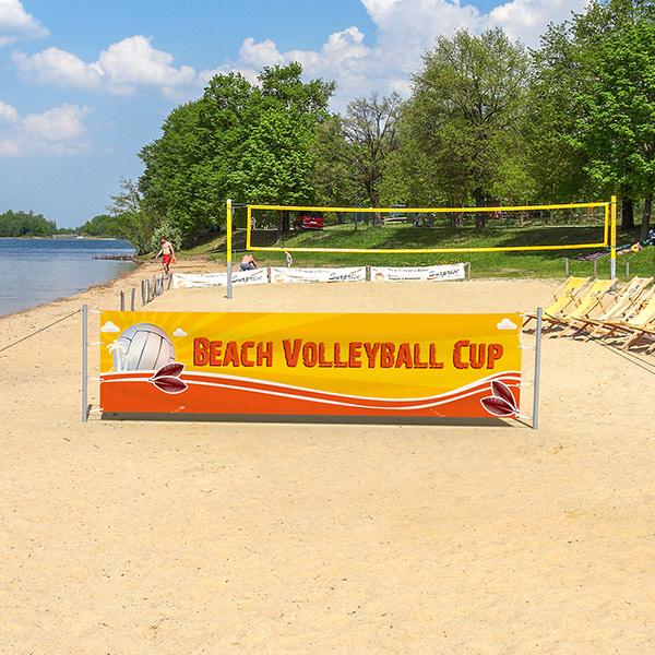 Bandeau 100 cm avec poteaux de tension – promotion plage