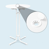 Table haute mange-debout - ø 70 cm avec trou pour parasol et bouchon