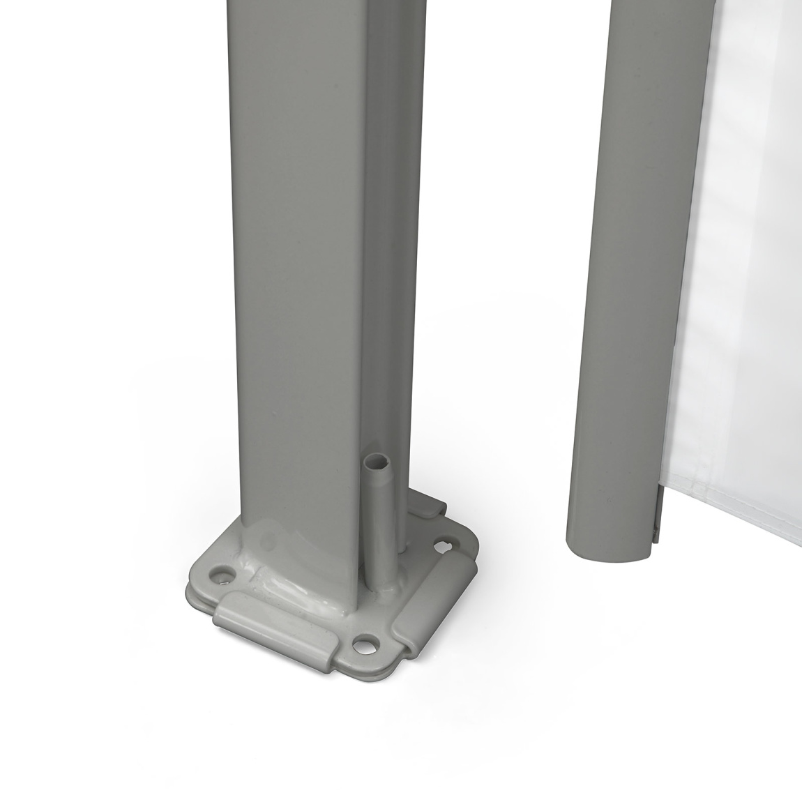 Support au sol avec douille pour fixation de la barre de tirage de l'auvent