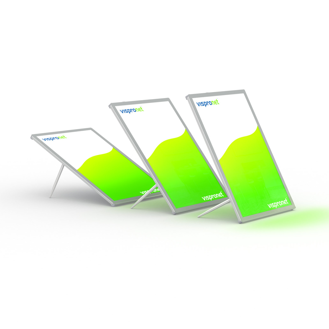 Cadre pour affiche LED A2 - A4 - angle d'inclinaison du cadre réglable librement