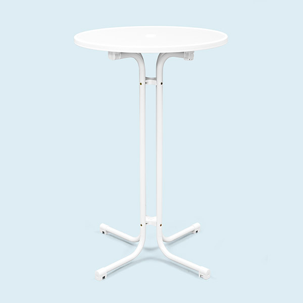 Table haute (hauteur 110 cm), diamètre du plateau 70 cm & 80 cm