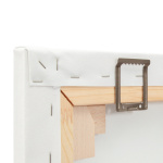 Keilrahmen-Steckaufhänger, Befestigung am Keilrahmen