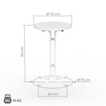 Dimensions table haute 70 cm de Vispronet