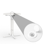 Table haute mange-debout - ø 70 cm avec trou pour parasol et bouchon