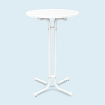 Table haute (hauteur 110 cm), diamètre du plateau 70 cm & 80 cm