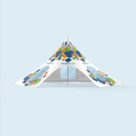 Parois : 5 parois avec fenêtres arquées étroites