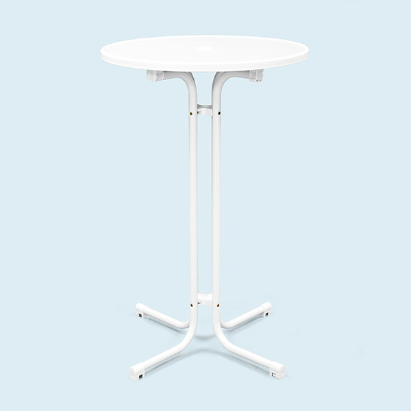 Table haute (hauteur 110 cm), diamètre du plateau 70 cm & 80 cm