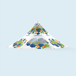 Tente étoile imprimé - 6 cloisons