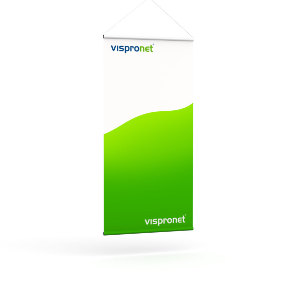 Bannière en tissu avec ourlet creux en haut et en bas