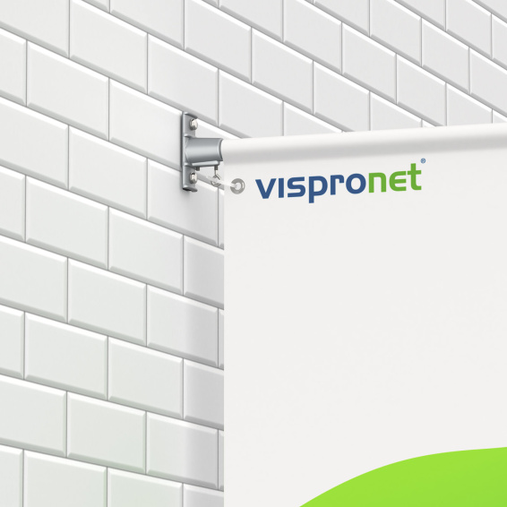 Bannière de rue Basic fixation murale, Vinylplane, potence supérieure