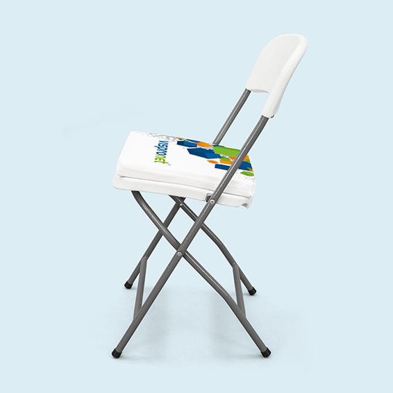 Coussin pour chaise pliante, vue de côté