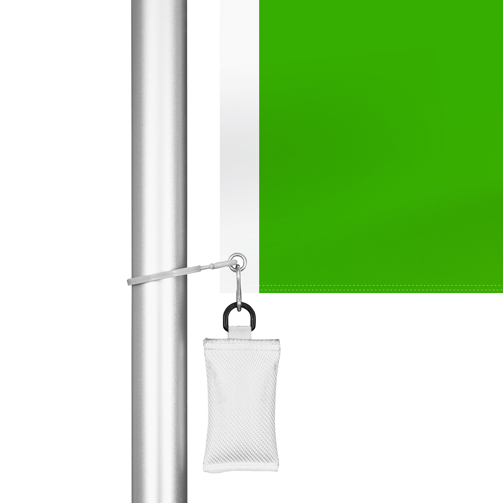 Mât de drapeau mobile T-Pole® 200, fixation du contrepoids anti-glissement