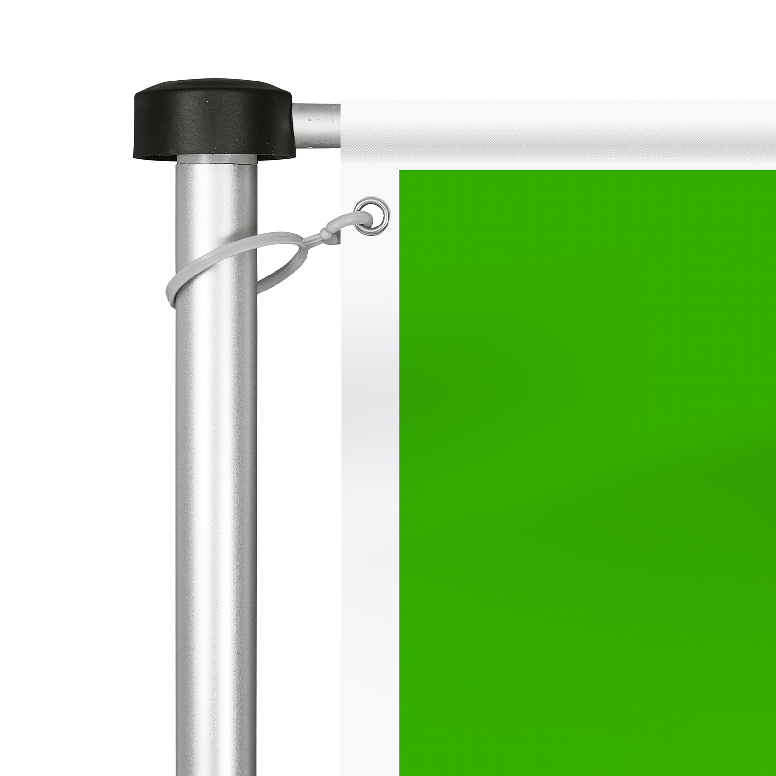 Mât de drapeau mobile T-Pole® 200, tête de mât avec potence pivotante (longueur 120 cm)