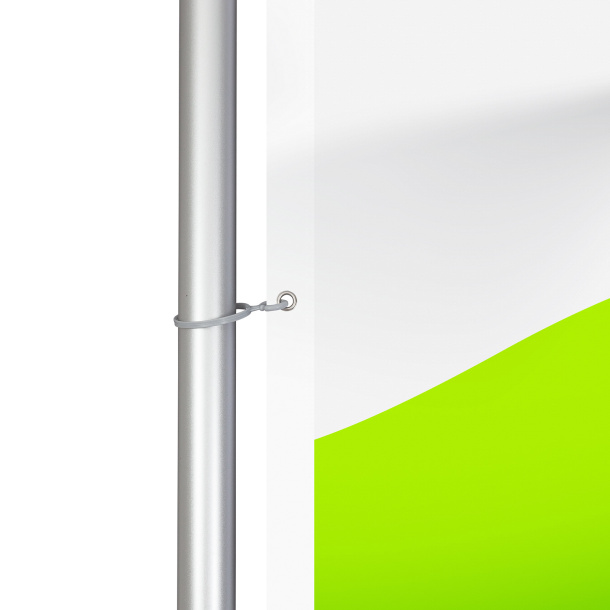 Mobiler Fahnenmast T-Pole® 200, Befestigung an der Teleskopstange