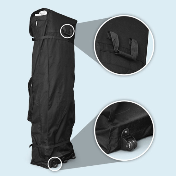 Trolley tissu, poignée et triple paires de roulettes pour faciliter le transport