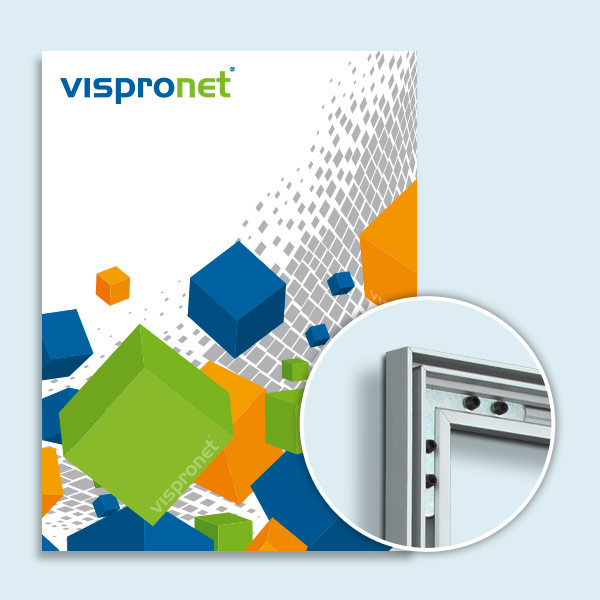 Impression sur toile tendue - ici avec cadre mural Q-Frame® - portrait 3/4