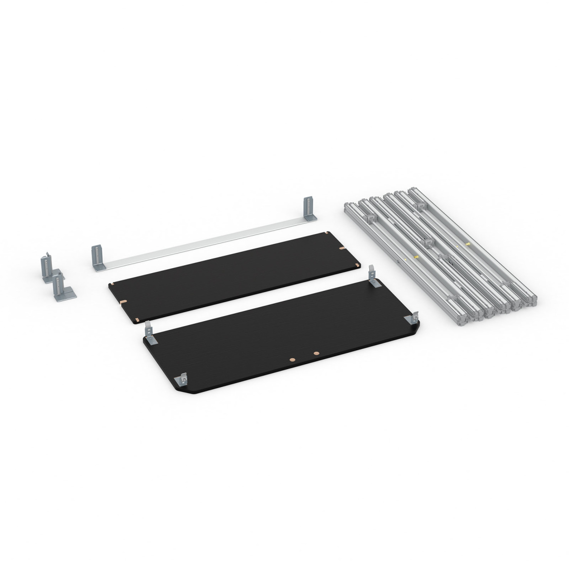 Comptoir d'exposition cadre à jonc flex - contenu de la livraison