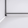 Housse avec chaussures en tissu cousues aux coins pour la fixation aux pieds de la table