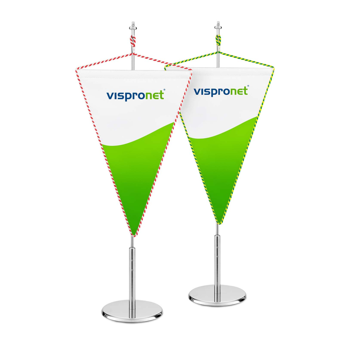 Guirlande de table avec cordon blanc/rouge ou vert/jaune