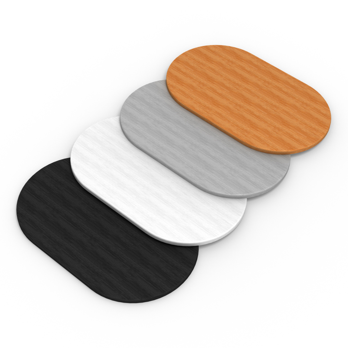 Valise rigide à roulettes : plateaux en 4 couleurs