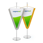 Fanion de table avec frange coupée argentée ou dorée