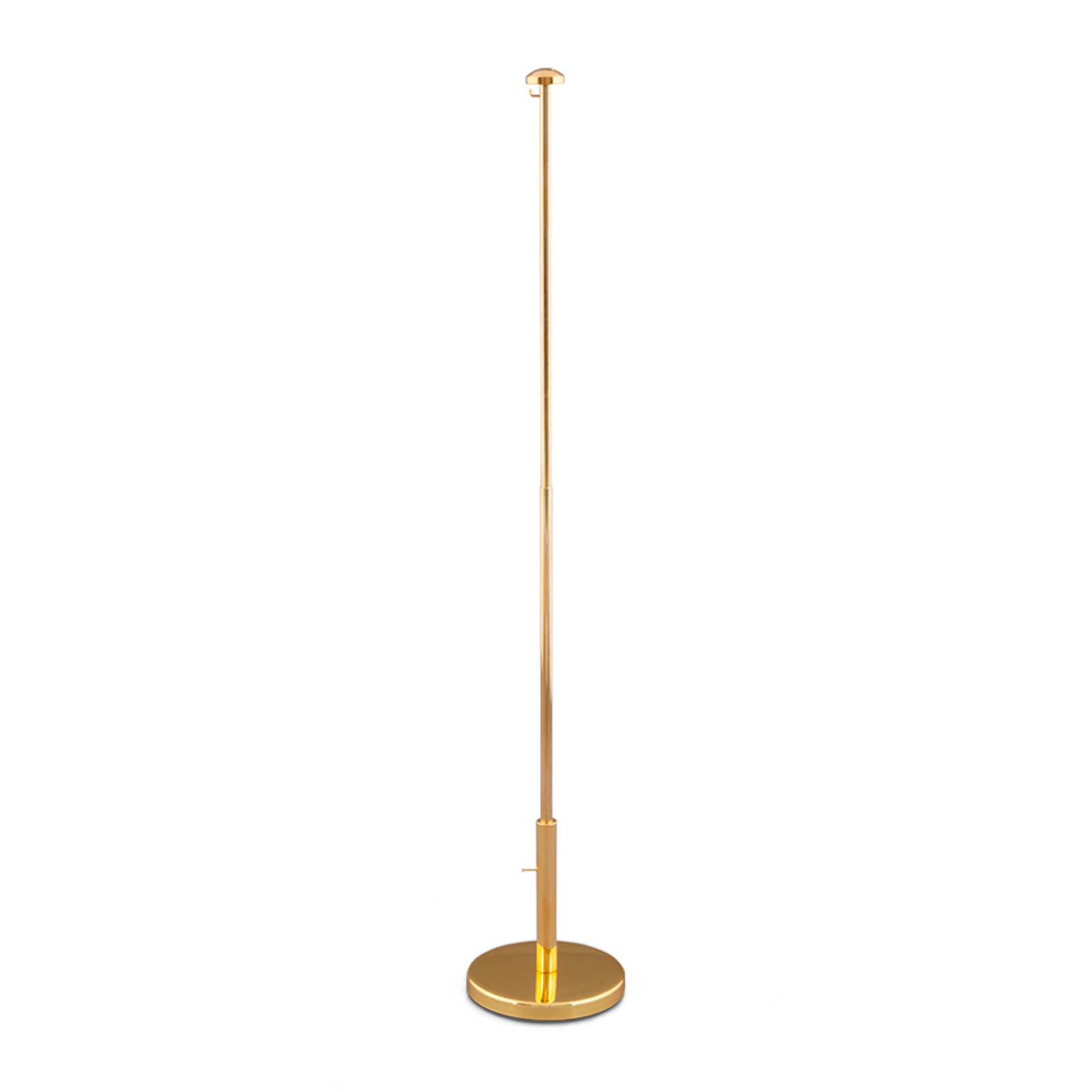 Socle drapeau de table, télescopique, hauteur 33-52 cm, doré