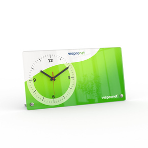 Horloge de table, rectangulaire – cadran à gauche