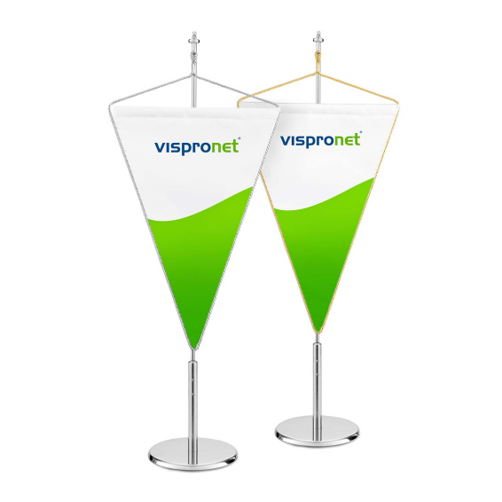 Fanion de table avec cordon argenté ou doré