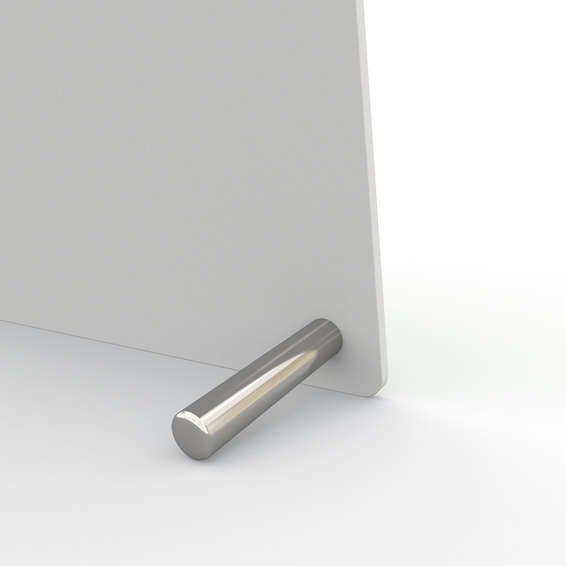 Réveil photo, détail : petits pieds en acier inoxydable argenté