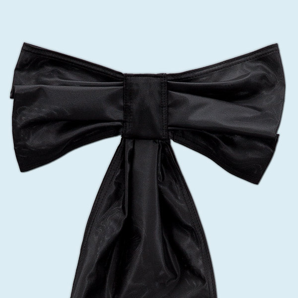 Cravate de deuil pour drapeau, noir, longueur 80 cm