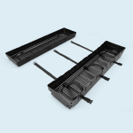 Valise rigide à roulettes 164 : intérieur spacieux, sangles maintien