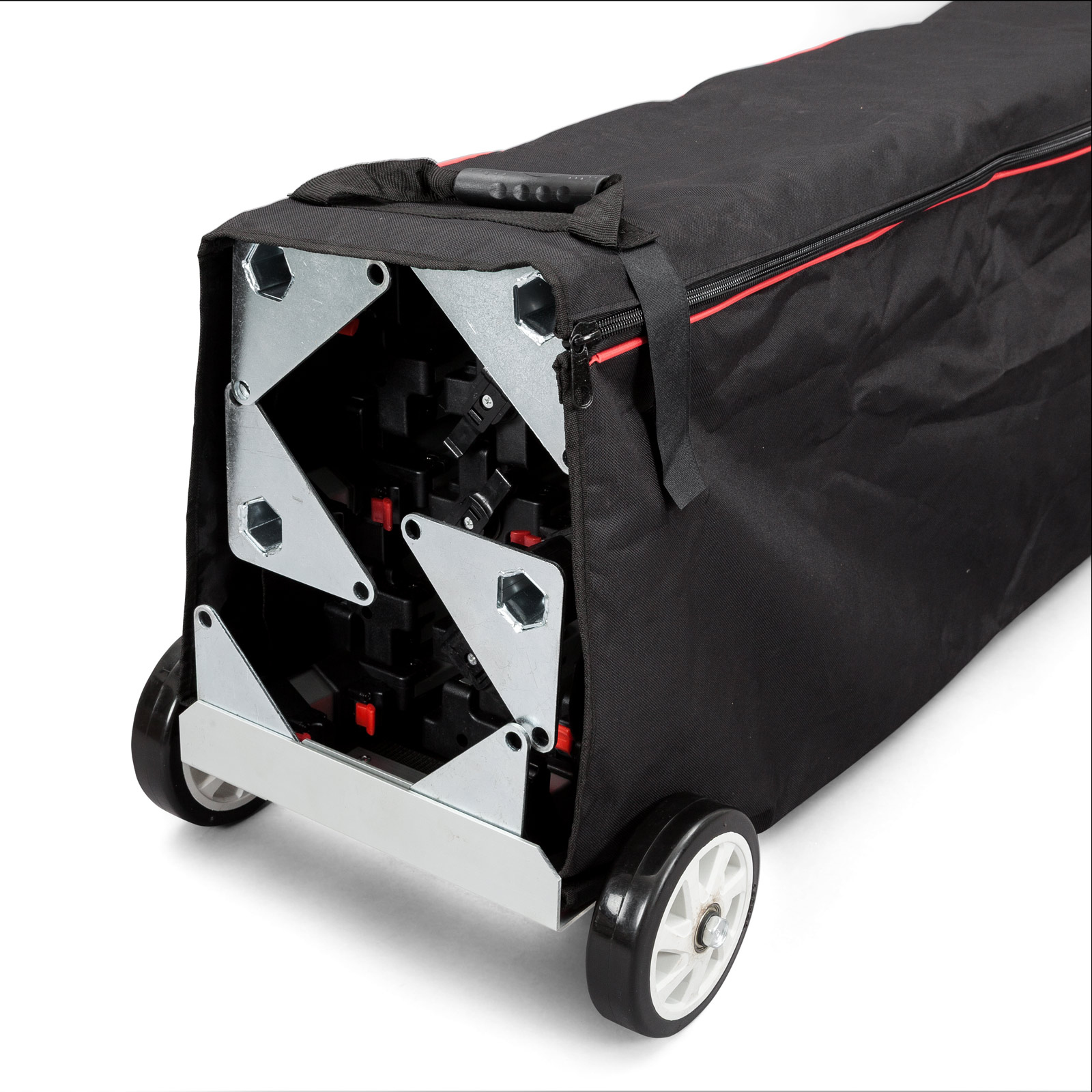 Trolley Select : fond pourvu d’un insert en acier avec maintien de la structure de tente