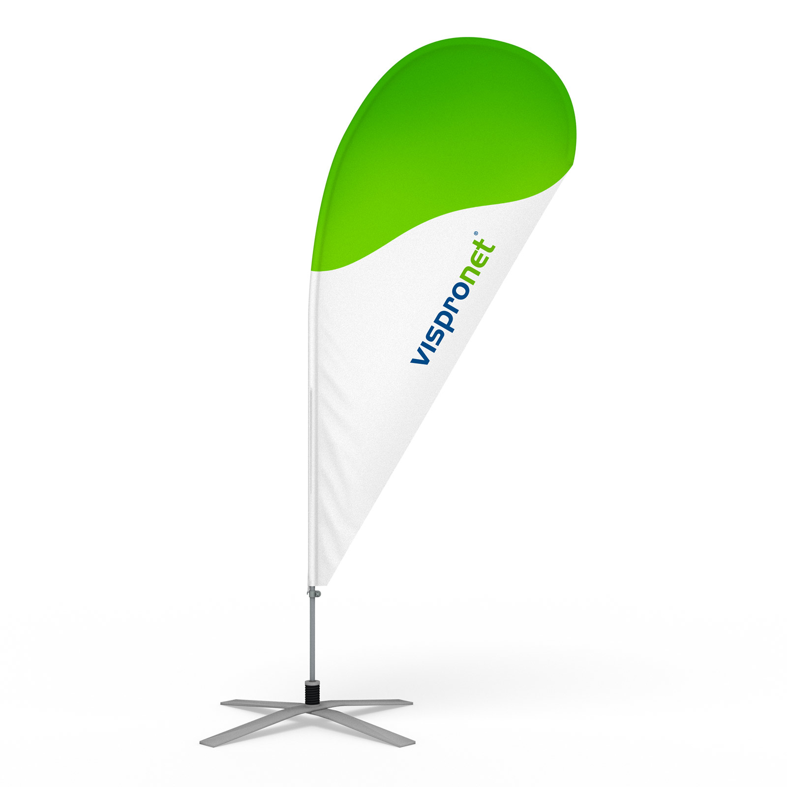 Bowflag® Basic avec pied cruciforme ø 100 cm, axe rotatif et ressort inclus