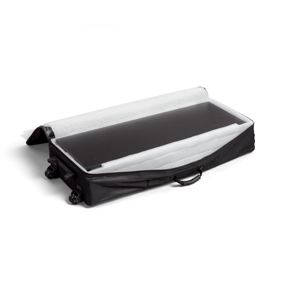 Transport facile et sécurisé de votre comptoir d'exposition Lightbox pliable