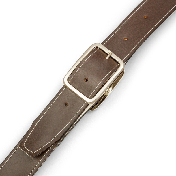 Bandoulière en cuir, doublée, longueur de sangle réglable