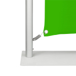 Tube Display avec bannière, fixation de la partie imprimée en bas