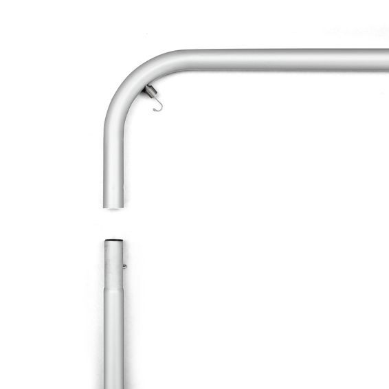 Segments de mât en aluminium (ø 33 mm), fixation par boutons-ressorts