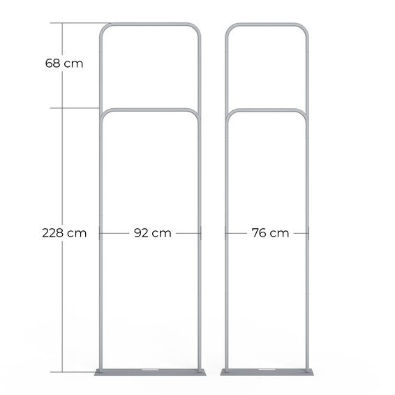 Tube Display, disponible en 2 hauteurs et largeurs différentes