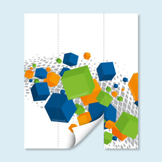 Cloison avec porte centrale, largeur de cloison : 2 m