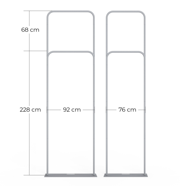 Tube Display, disponible en 2 hauteurs et largeurs différentes