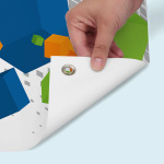 Banderole bâche PVC Basic avec œillet métallique ø 10 mm, dos non imprimé