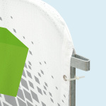 Varioflag® A SE, fixation latérale sur la barrière mobile avec attache-câbles