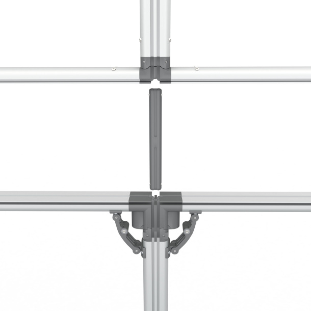 Connexion entre quatre cadres