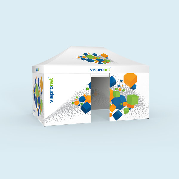 3 cloisons pleines, 1 avec porte centrale