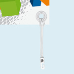 Fixation : variante sandow blanc avec crochet plastique 200 mm