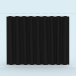 Rideau opaque en Multisol X Opak SE : verso noir opaque