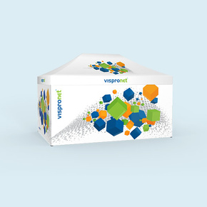 Tente pliable Select 3 x 4,5 m, imprimée - 4 cloisons