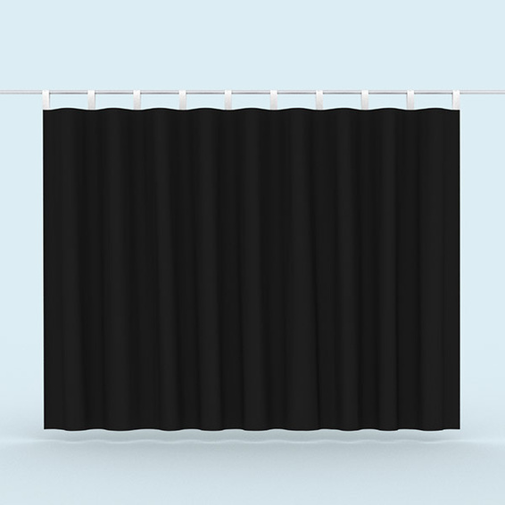 Rideau opaque en Multisol X Opak SE : verso noir opaque