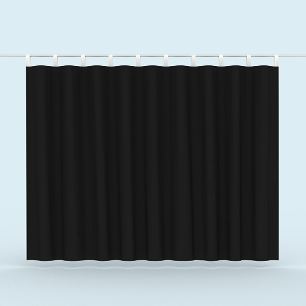 Rideau opaque en Multisol X Opak SE : verso noir opaque
